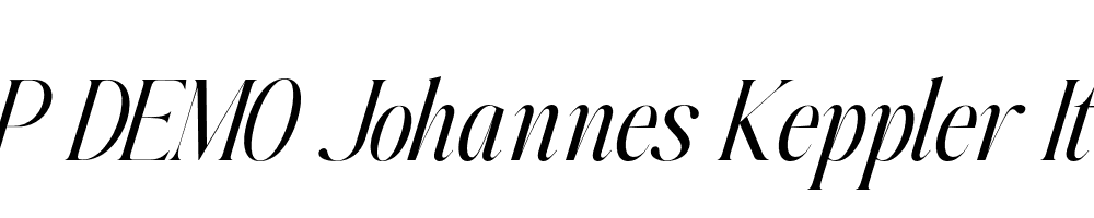 FSP DEMO Johannes Keppler Italic