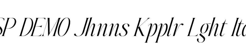 FSP DEMO Jhnns Kpplr Lght Italic