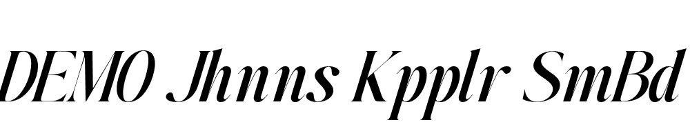 FSP DEMO Jhnns Kpplr SmBd Italic