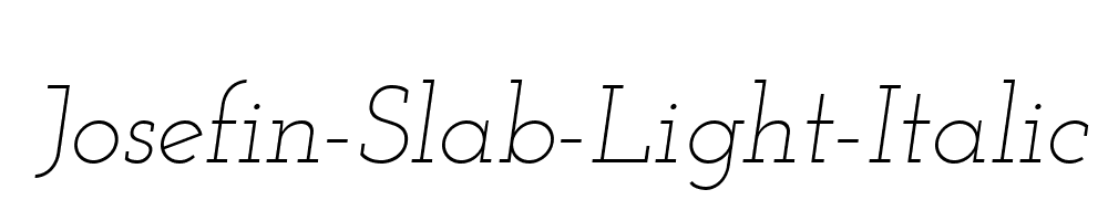 Josefin-Slab-Light-Italic