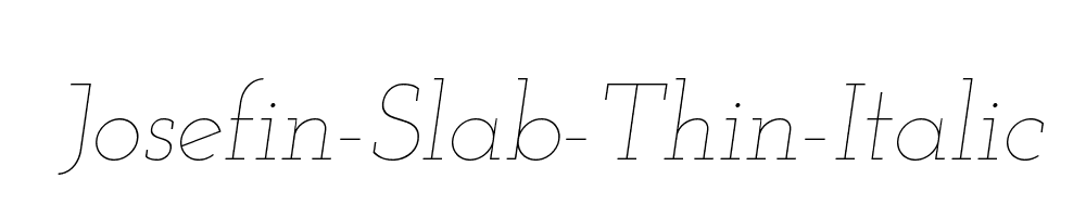 Josefin-Slab-Thin-Italic