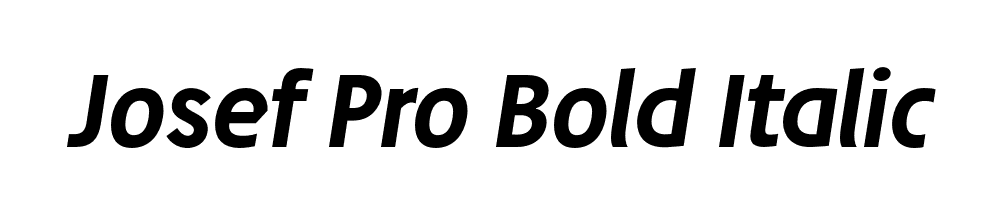 Josef-Pro-Bold-Italic