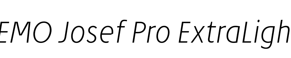 FSP DEMO Josef Pro ExtraLight Italic