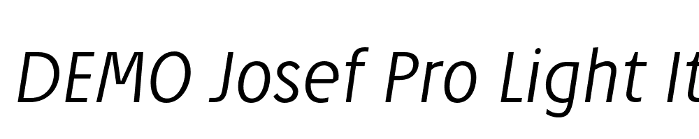 FSP DEMO Josef Pro Light Italic