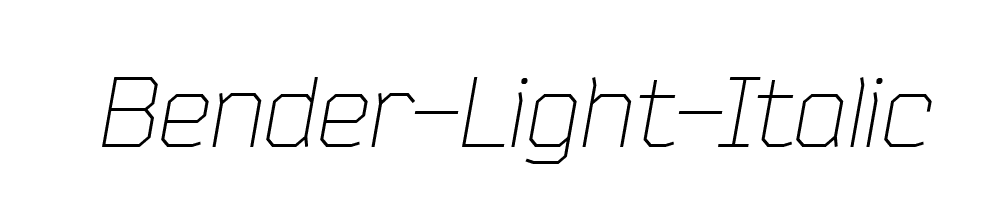 Bender-Light-Italic