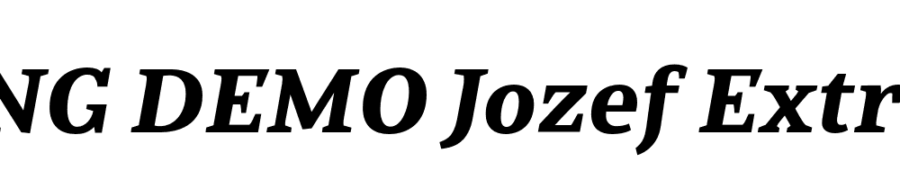  DEMO Jozef ExtraBold Italic