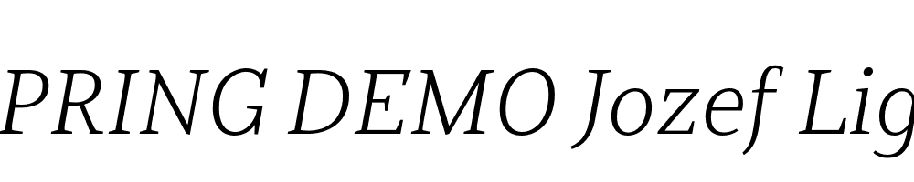  DEMO Jozef Light Italic