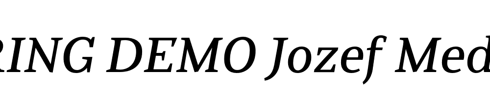  DEMO Jozef Medium Italic