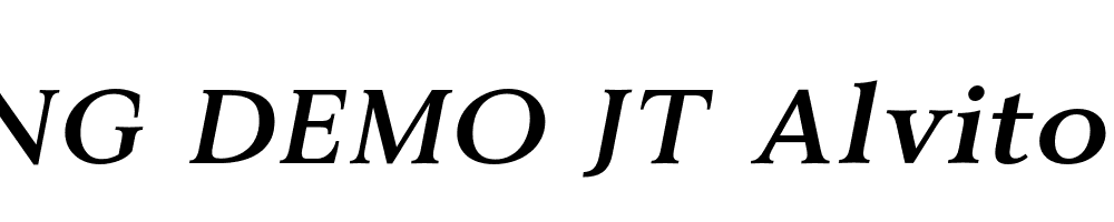  DEMO JT Alvito Bold Italic