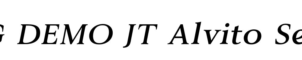  DEMO JT Alvito SemiBold Italic