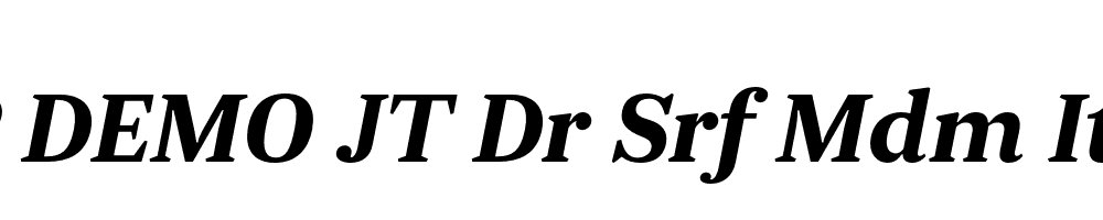 FSP DEMO JT Dr Srf Mdm Italic