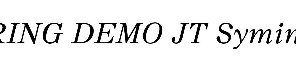  DEMO JT Symington Italic