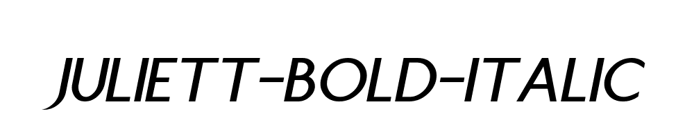 Juliett-Bold-Italic