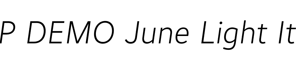 FSP DEMO June Light Italic