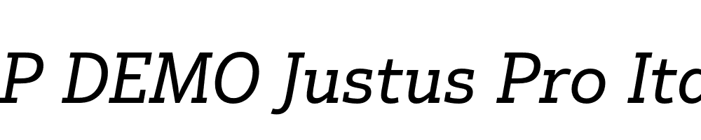 FSP DEMO Justus Pro Italic