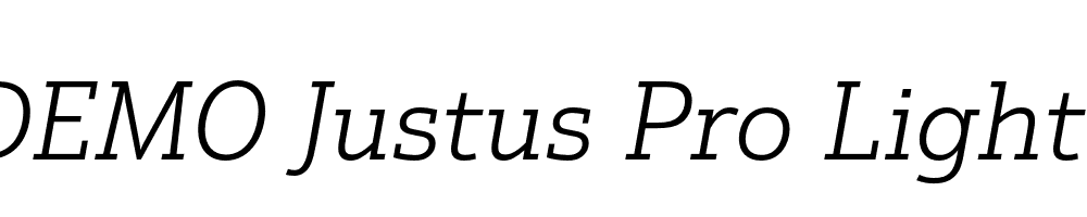 FSP DEMO Justus Pro Light Italic