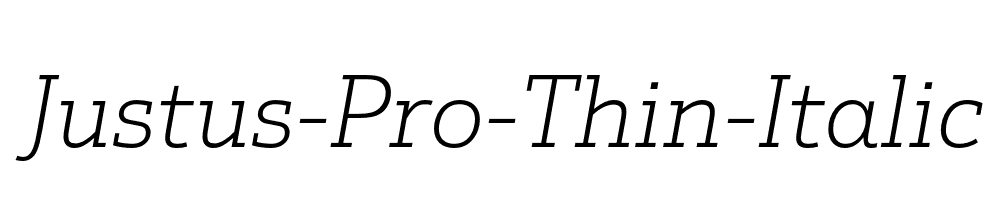 Justus-Pro-Thin-Italic