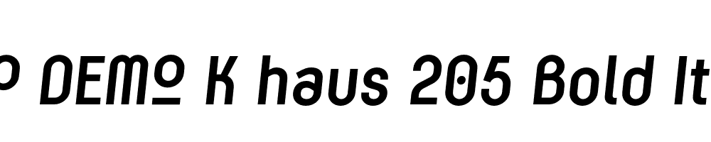 FSP DEMO K haus 205 Bold Italic