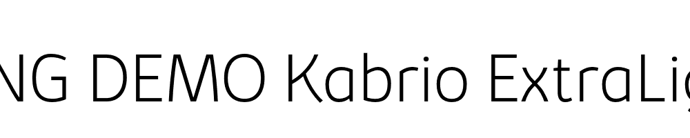  DEMO Kabrio ExtraLight Regular