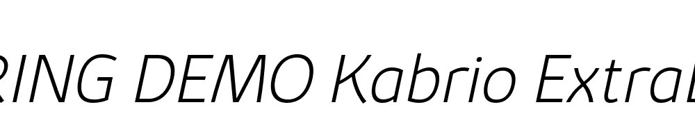  DEMO Kabrio ExtraLight Italic