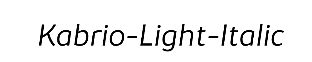 Kabrio-Light-Italic