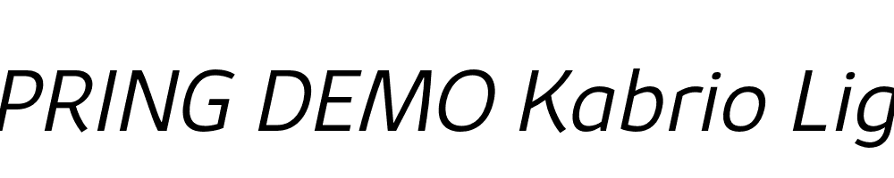  DEMO Kabrio Light Italic