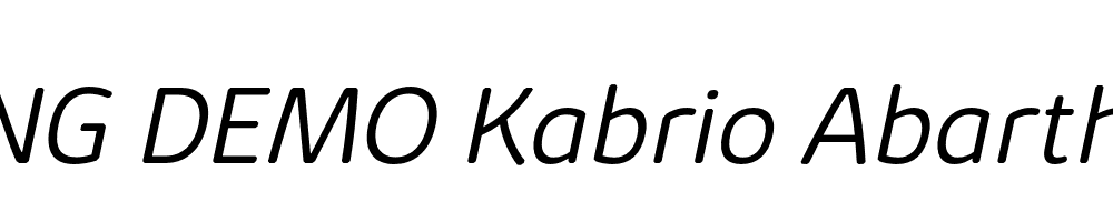  DEMO Kabrio Abarth Light Italic