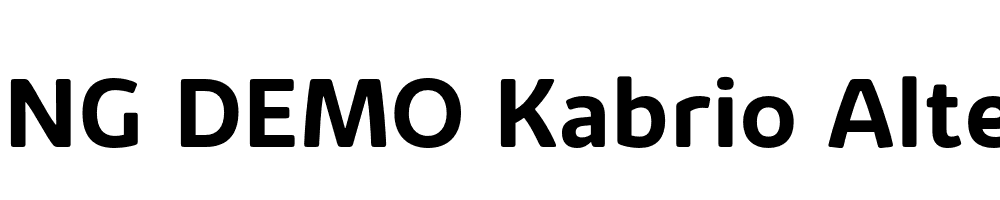  DEMO Kabrio Alternate Bold