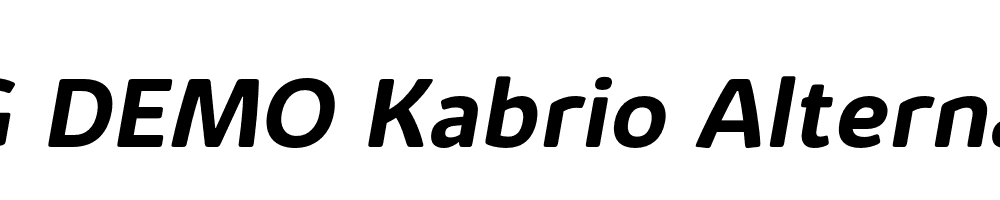  DEMO Kabrio Alternate Bold Italic