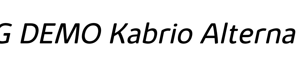  DEMO Kabrio Alternate Book Italic