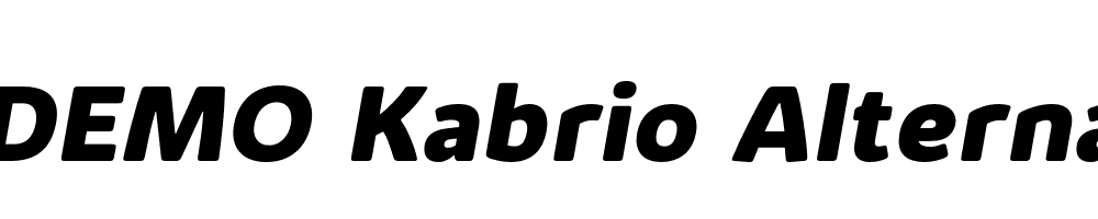  DEMO Kabrio Alternate ExtBd Italic