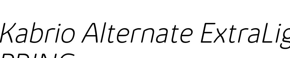  DEMO Kabrio Alternate ExtraLight Italic