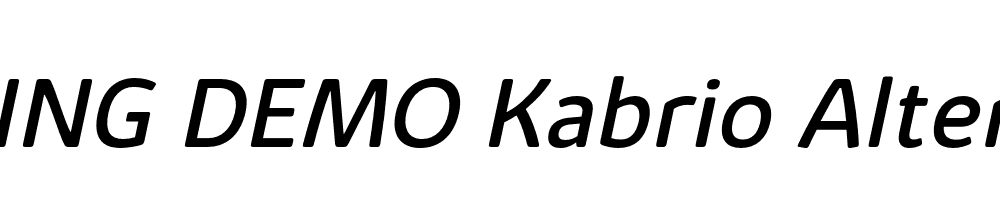  DEMO Kabrio Alternate Italic