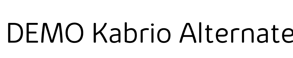  DEMO Kabrio Alternate Light Regular