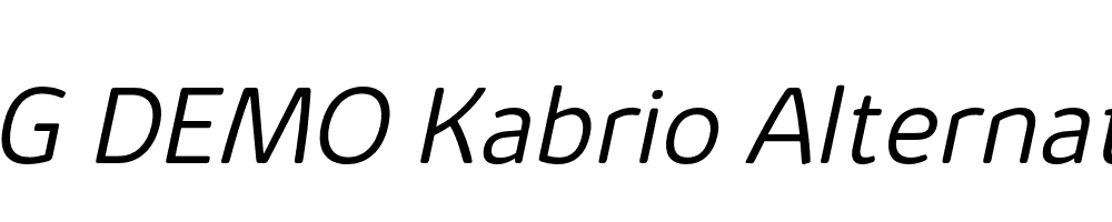  DEMO Kabrio Alternate Light Italic