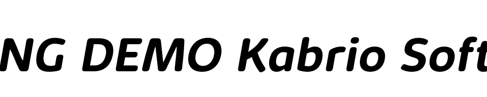  DEMO Kabrio Soft Bold Italic