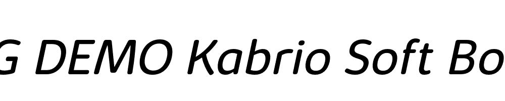  DEMO Kabrio Soft Book Bold Italic