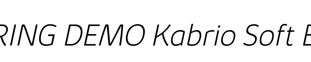  DEMO Kabrio Soft ExtLt Italic