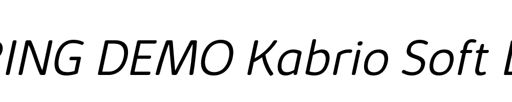  DEMO Kabrio Soft Light Italic