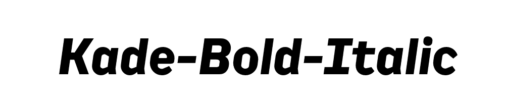 Kade-Bold-Italic