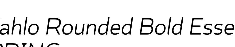  DEMO Kahlo Rounded Bold Essential Bold Italic