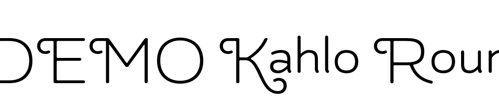  DEMO Kahlo Rounded Bold Swash Bold