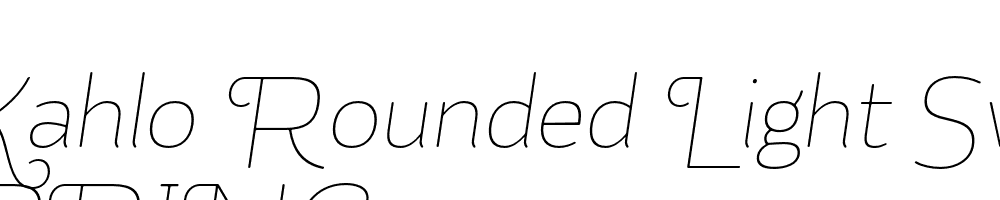  DEMO Kahlo Rounded Light Swash Light Italic