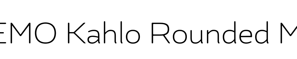  DEMO Kahlo Rounded Medium Pro Regular