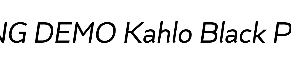  DEMO Kahlo Black Pro Black Italic