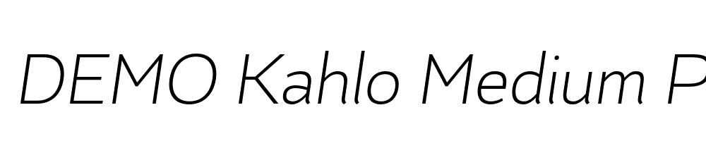  DEMO Kahlo Medium Pro Medium Italic