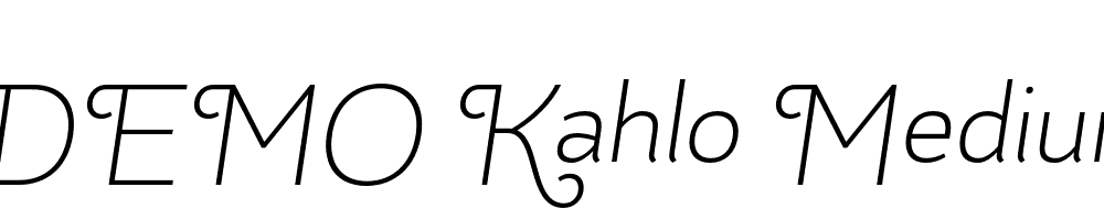  DEMO Kahlo Medium Swash Medium Italic