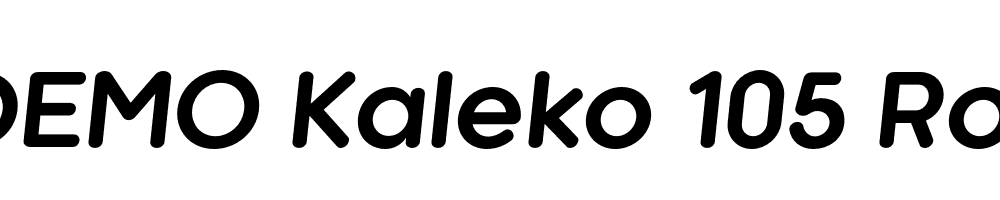  DEMO Kaleko 105 Round Bold Italic