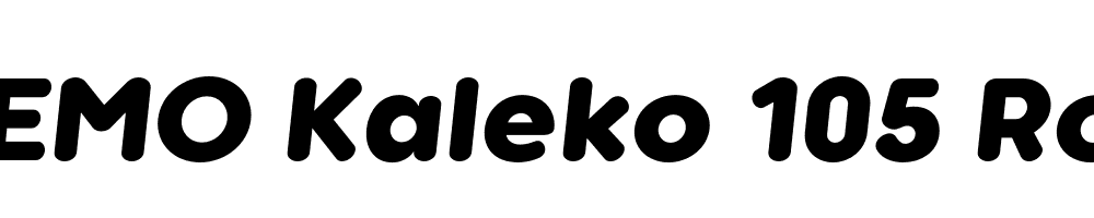  DEMO Kaleko 105 Round Bold Italic