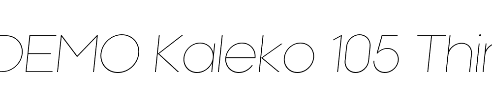 FSP DEMO Kaleko 105 Thin Italic